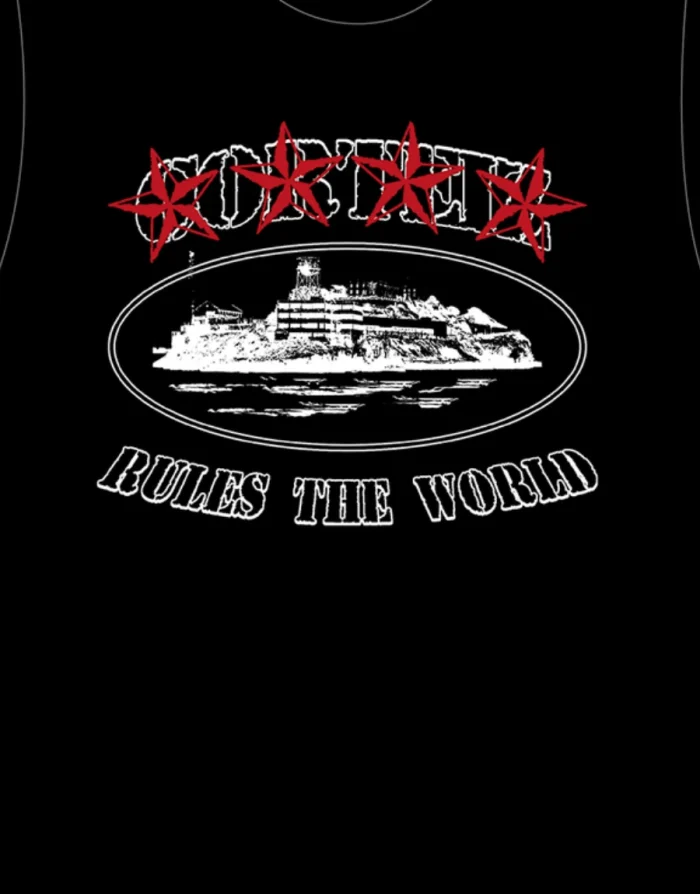 Corteiz 4Starz Alcatraz T shirt Black 2