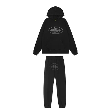 Corteiz Alcatraz Hoodie And Pants Tracksuits Black